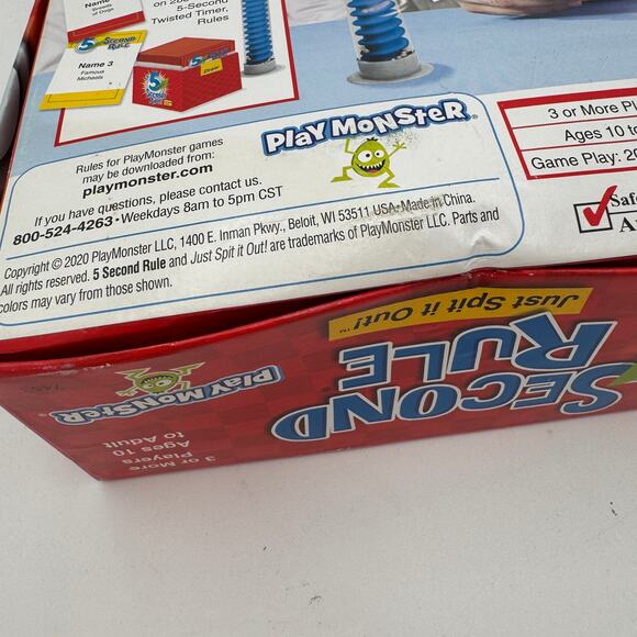 5 Five Second Rule 10th Anniversary Just Spit it Out Board Game Complete NIB - Picture 2 of 6